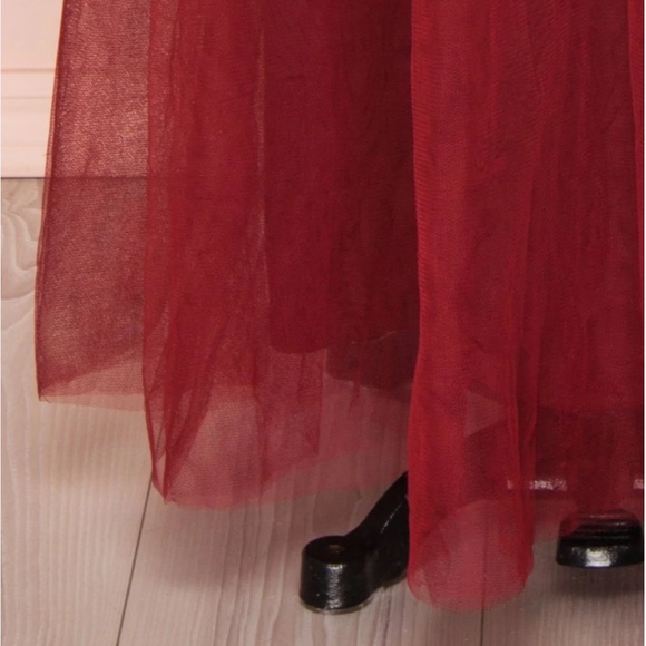 Josiane Burgundy | Tulle A-Line Gown brand new - Picture 9 of 9